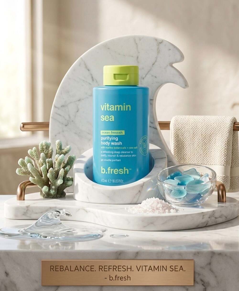 b.fresh Vitamin Sea Purifying Body Wash with Marine Botanicals, 16 fl oz